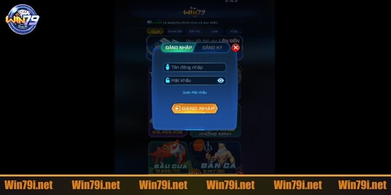 Quy trình đăng nhập Win79